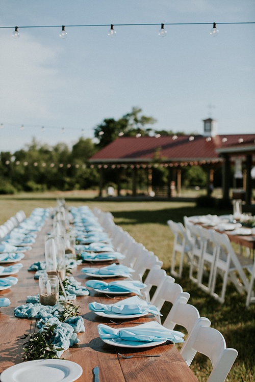 Cool and modern riverside wedding in Virginia with vintage and specialty rentals by Paisley and Jade 