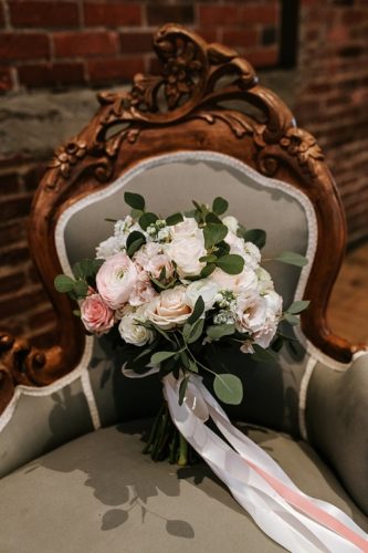 Swanky and industrial wedding inspiration shoot in Baltimore with specialty and vintage rentals by Paisley and Jade