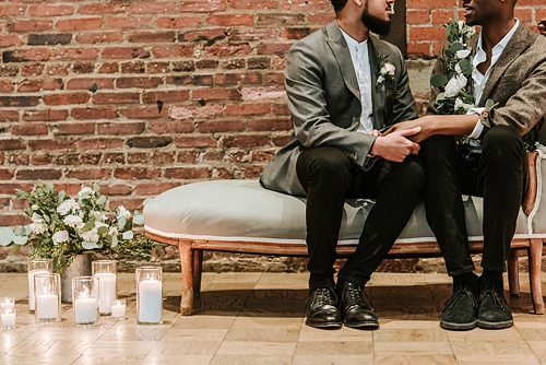 Swanky and industrial wedding inspiration shoot in Baltimore with specialty and vintage rentals by Paisley and Jade 