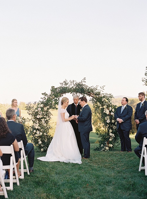 Gorgeous outdoor wedding in the Blue Ridge Mountains with specialty vintage rentals by Paisley and Jade 