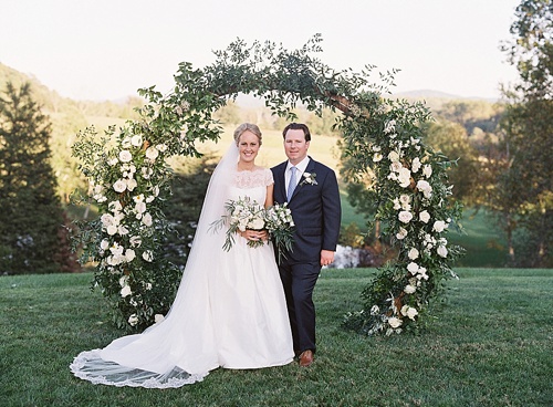 Gorgeous outdoor wedding in the Blue Ridge Mountains with specialty vintage rentals by Paisley and Jade 