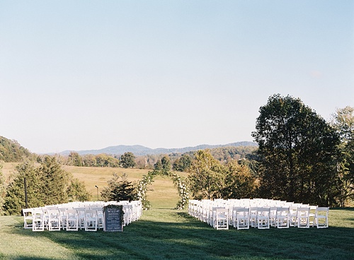 Gorgeous outdoor wedding in the Blue Ridge Mountains with specialty vintage rentals by Paisley and Jade 