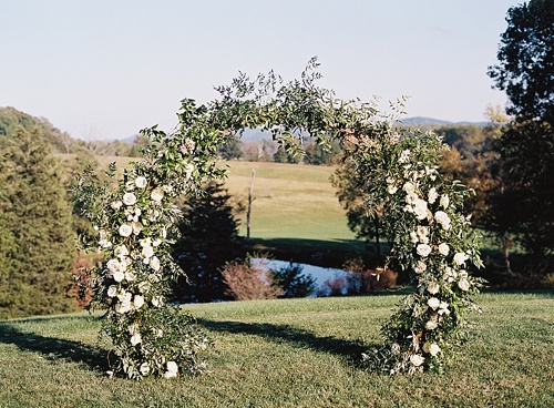 Gorgeous outdoor wedding in the Blue Ridge Mountains with specialty vintage rentals by Paisley and Jade 