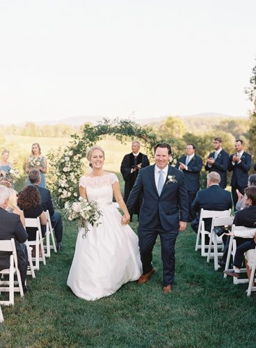 Gorgeous outdoor wedding in the Blue Ridge Mountains with specialty vintage rentals by Paisley and Jade