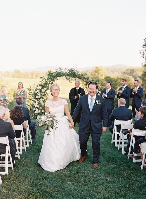 Gorgeous outdoor wedding in the Blue Ridge Mountains with specialty vintage rentals by Paisley and Jade 