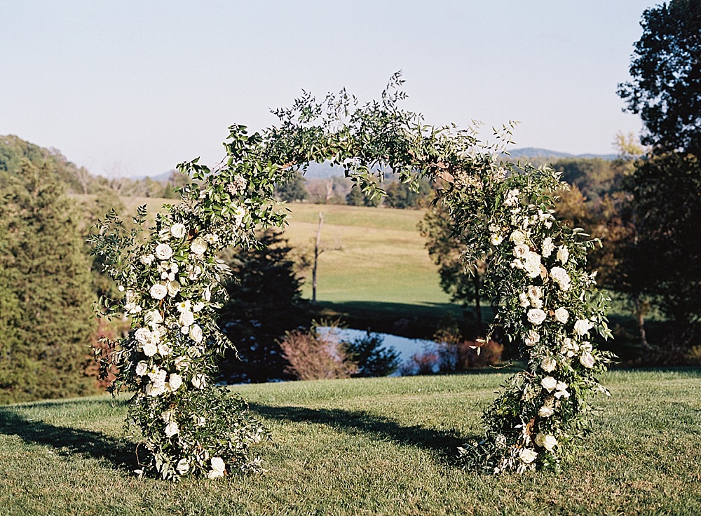 Gorgeous outdoor wedding in the Blue Ridge Mountains with specialty vintage rentals by Paisley and Jade