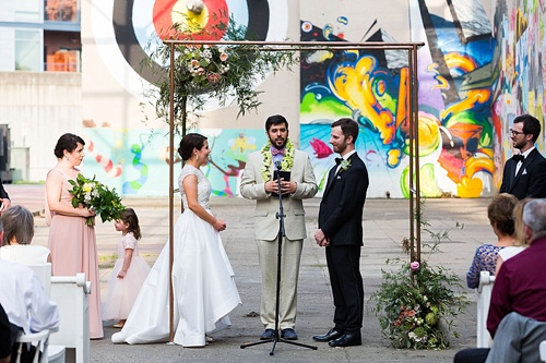 Fun urban chic wedding in Richmond with specialty and vintage rentals by Paisley and Jade 