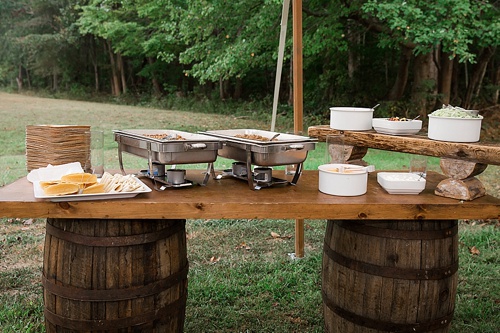 Wonderful waterfront Fall wedding on the Eastern Shore of Virginia with specialty and vintage rentals provided by Paisley and Jade 