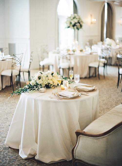 Romantic Keswick Hall wedding reception with chic specialty and vintage rentals by Paisley and Jade