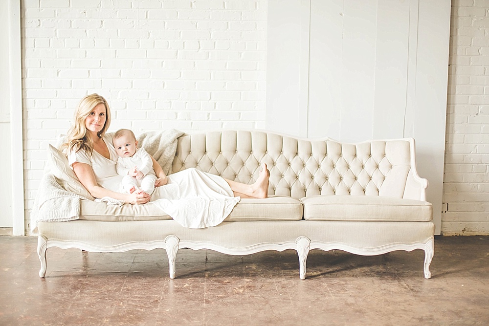 Sweet mommy and me photo shoot at Highpoint and Moore with space and specialty rentals by Paisley and Jade