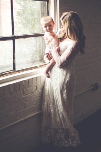 Sweet mommy and me photo shoot at Highpoint and Moore with space and specialty rentals by Paisley and Jade