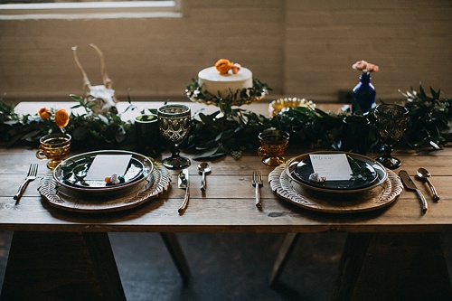 Earthy and Industrial styled shoot with boho-chic vibes. Specialty rentals and space provided by Paisley and Jade 