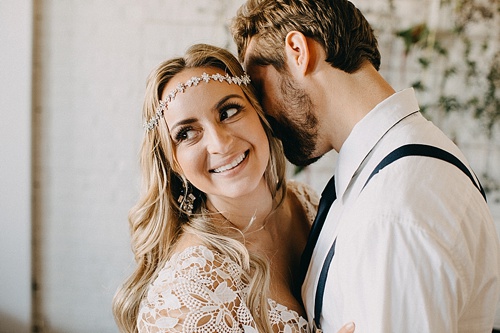 Earthy and Industrial styled shoot with boho-chic vibes. Specialty rentals and space provided by Paisley and Jade 