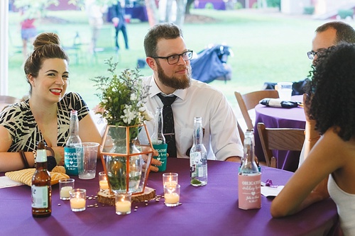 Causal and colorful garden wedding at Seven Springs Farm in Virginia with specialty and vintage rentals by Paisley and Jade 