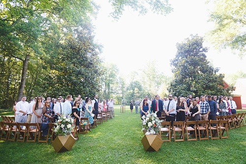 Causal and colorful garden wedding at Seven Springs Farm in Virginia with specialty and vintage rentals by Paisley and Jade 