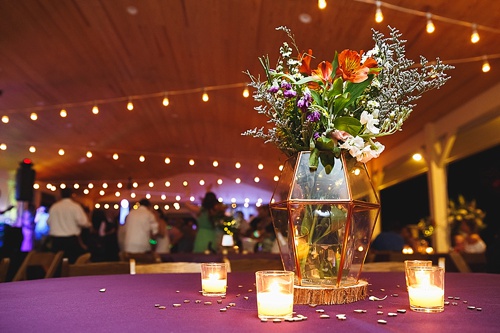 Causal and colorful garden wedding at Seven Springs Farm in Virginia with specialty and vintage rentals by Paisley and Jade 