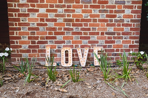 Causal and colorful garden wedding at Seven Springs Farm in Virginia with specialty and vintage rentals by Paisley and Jade 