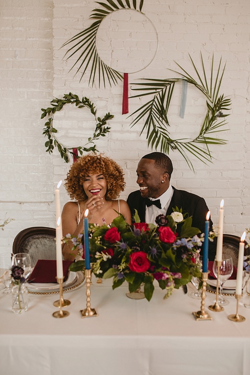 Chic and modern wedding inspiration styled shoot in Richmond. Virginia with specialty and vintage rentals by Paisley and Jade 