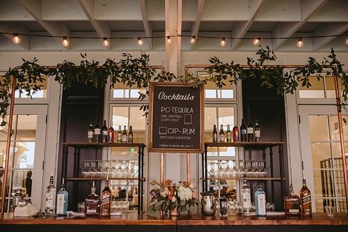 Modern and chic wedding at Upper Shirley Vineyards with specialty and vintage rentals provided by Paisley and Jade