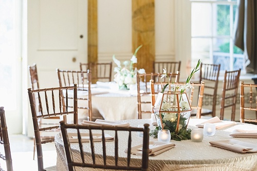 Sweet museum wedding in Richmond , Virginia with specialty and vintage rentals by Paisley and Jade 