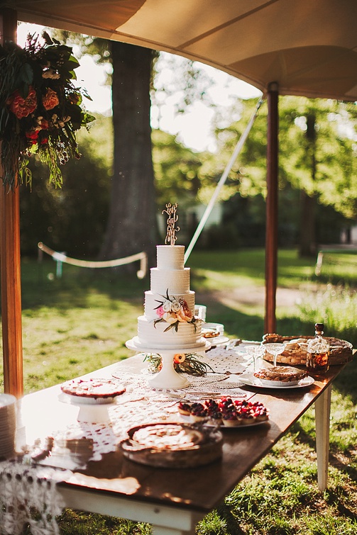 Moody and romantic reception at Tuckahoe Plantation with specialty and vintage rentals by Paisley and Jade 