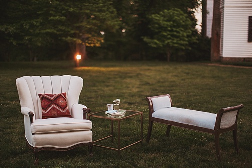 Moody and romantic reception at Tuckahoe Plantation with specialty and vintage rentals by Paisley and Jade 