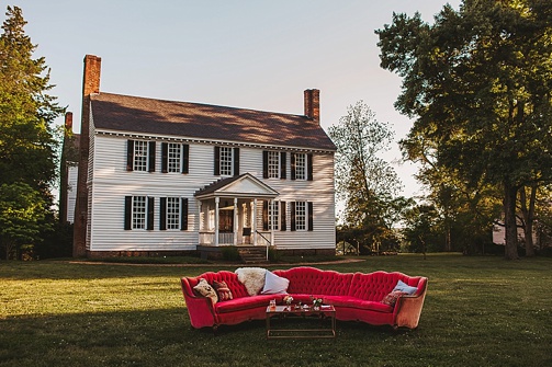 Moody and romantic reception at Tuckahoe Plantation with specialty and vintage rentals by Paisley and Jade 