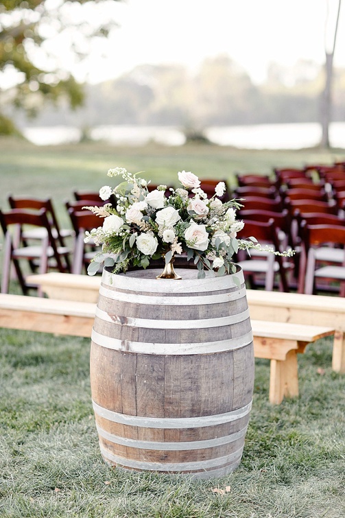 Classic winery wedding at Upper Shirley Vineyards with specialty and vintage rentals by Paisley and Jade 