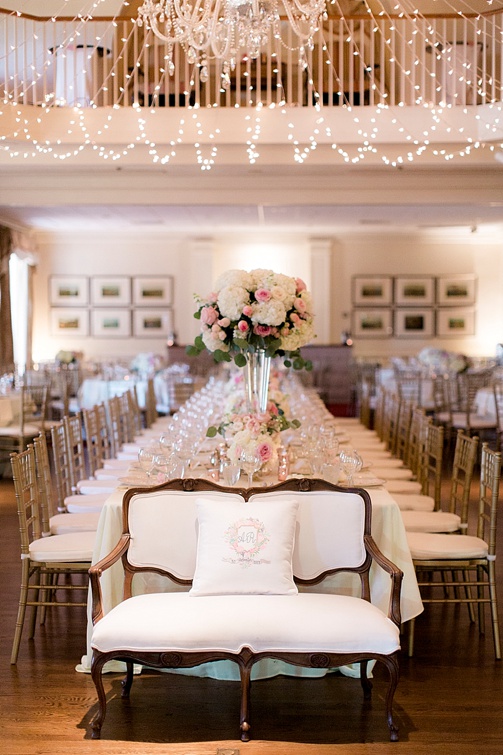 Chic and classic country club wedding near Richmond, Virginia with specialty and vintage rentals by Paisley & Jade