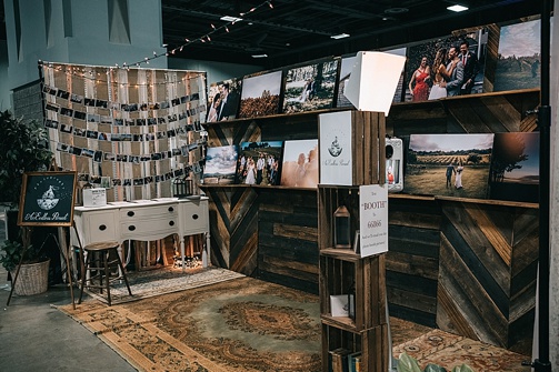 Trade show display in Washington DC for a bridal show with Endless Pursuit Photography with specialty and vintage prop rentals by Paisley and Jade