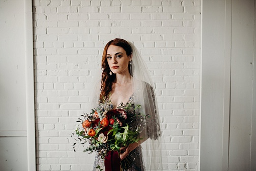 Moody and modern wedding inspiration styled shoot at Highpoint & Moore with space and specialty rentals by Paisley & Jade 