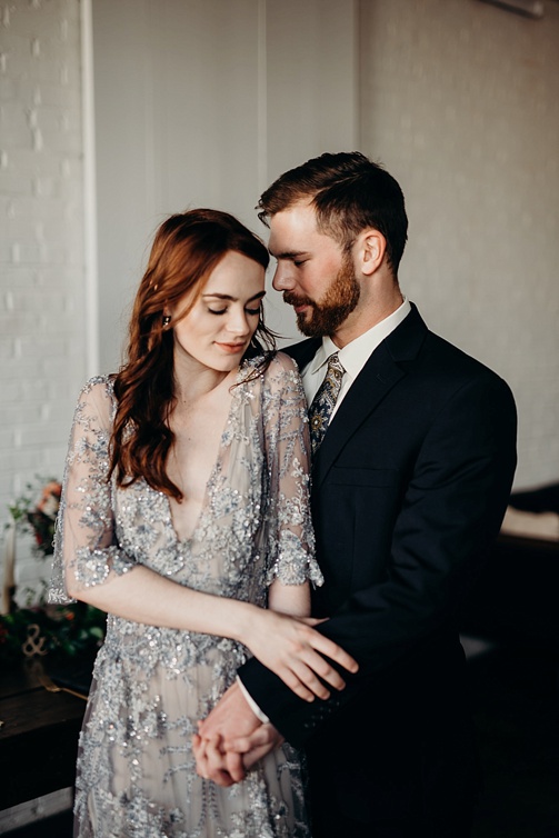 Moody and modern wedding inspiration styled shoot at Highpoint & Moore with space and specialty rentals by Paisley & Jade 