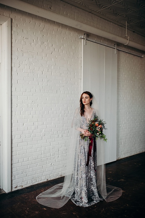 Moody and modern wedding inspiration styled shoot at Highpoint & Moore with space and specialty rentals by Paisley & Jade 