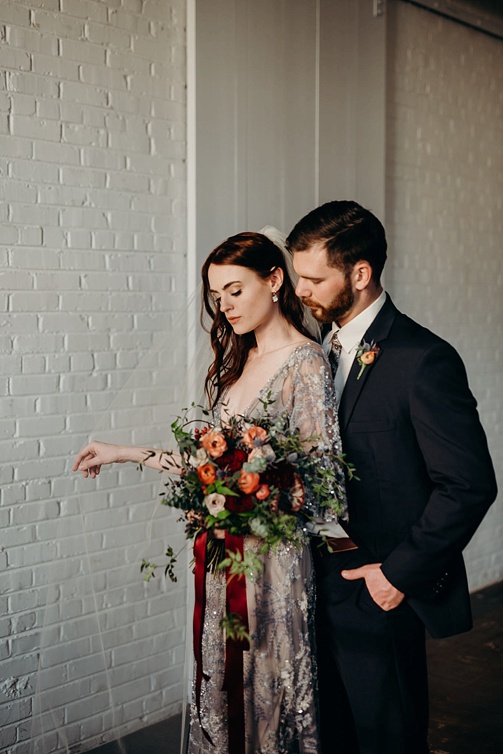 Moody and modern wedding inspiration styled shoot at Highpoint & Moore with space and specialty rentals by Paisley & Jade 