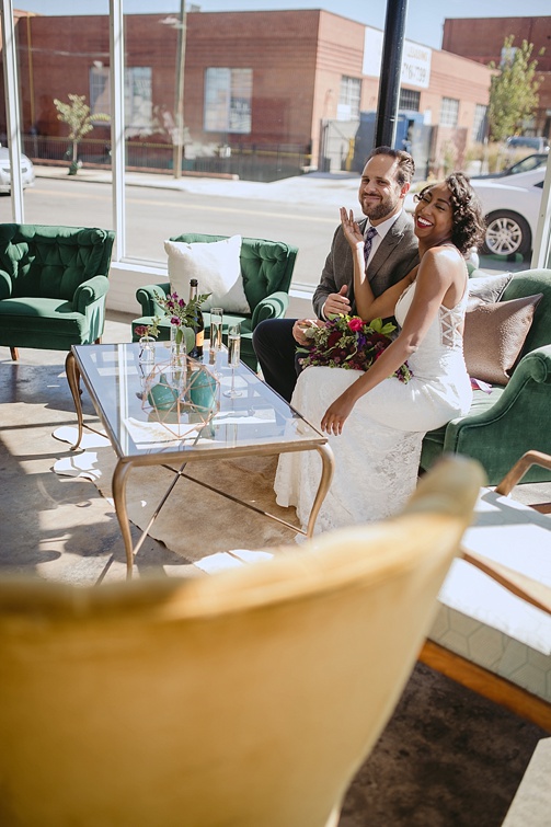 Modern and minimal wedding inspiration styled shoot at Studio 23 in Richmond with specialty and vintage rentals by Paisley & Jade 