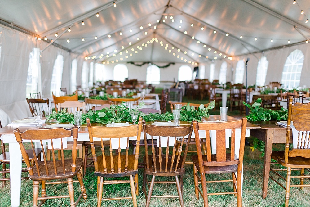 Charming and casual country wedding in Virginia with specialty and vintage rentals by Paisley & Jade