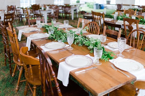 Charming and casual country wedding in Virginia with specialty and vintage rentals by Paisley & Jade