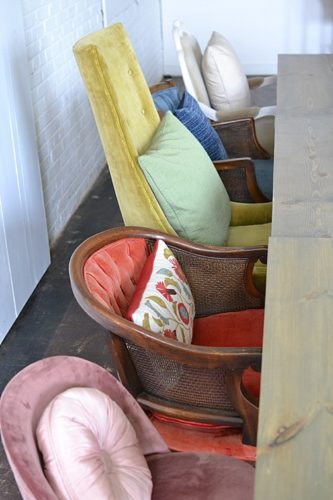 Inspiration Station Rainbow Seating Shoot at Highpoint and Moore using vintage and specialty rentals by Paisley and Jade