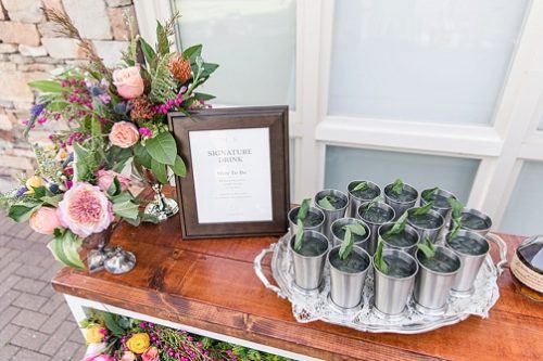 Colorful and garden inspired styled shoot with a specialty bar by Paisley and Jade 