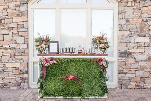 Colorful and garden inspired styled shoot with a specialty bar by Paisley and Jade 