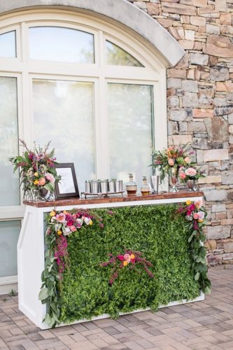 Colorful and garden inspired styled shoot with a specialty bar by Paisley and Jade 