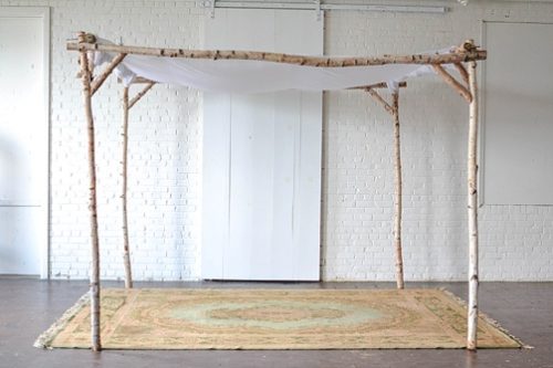 Inspiration station design for a ceremony set-up and a cool cabana with space and inventory provided by Paisley & Jade