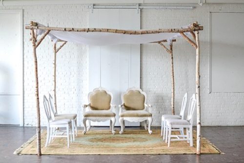 Inspiration station design for a ceremony set-up and a cool cabana with space and inventory provided by Paisley & Jade