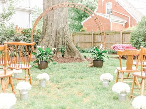 Sweet and charming backyard wedding with specialty and vintage rentals by Paisley & Jade 