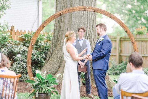 Sweet and charming backyard wedding with specialty and vintage rentals by Paisley & Jade 