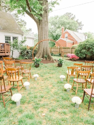 Sweet and charming backyard wedding with specialty and vintage rentals by Paisley & Jade 