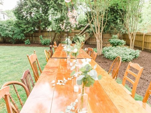 Sweet and charming backyard wedding with specialty and vintage rentals by Paisley & Jade 