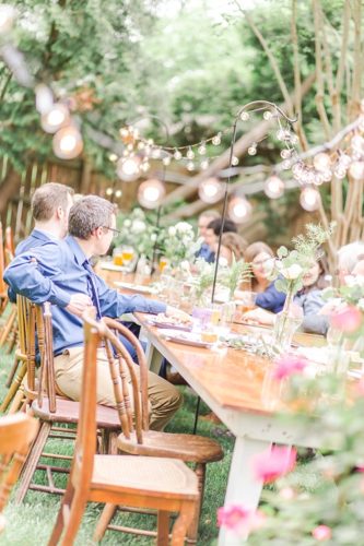 Sweet and charming backyard wedding with specialty and vintage rentals by Paisley & Jade 