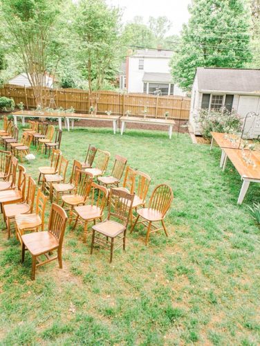 Sweet and charming backyard wedding with specialty and vintage rentals by Paisley & Jade 