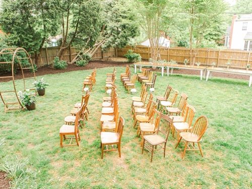 Sweet and charming backyard wedding with specialty and vintage rentals by Paisley & Jade 